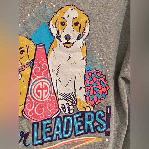 Girlie Girl Originals Grey Puppy Cheer T-Shirt - Picture 5 of 7